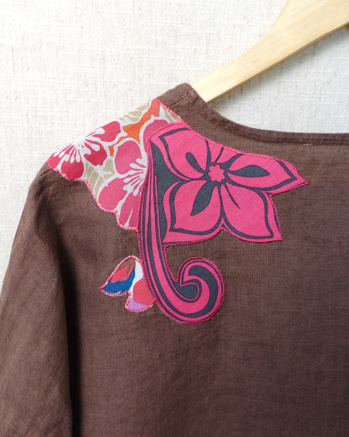 The Cleo | Brown Linen Jacket - Size 16-18