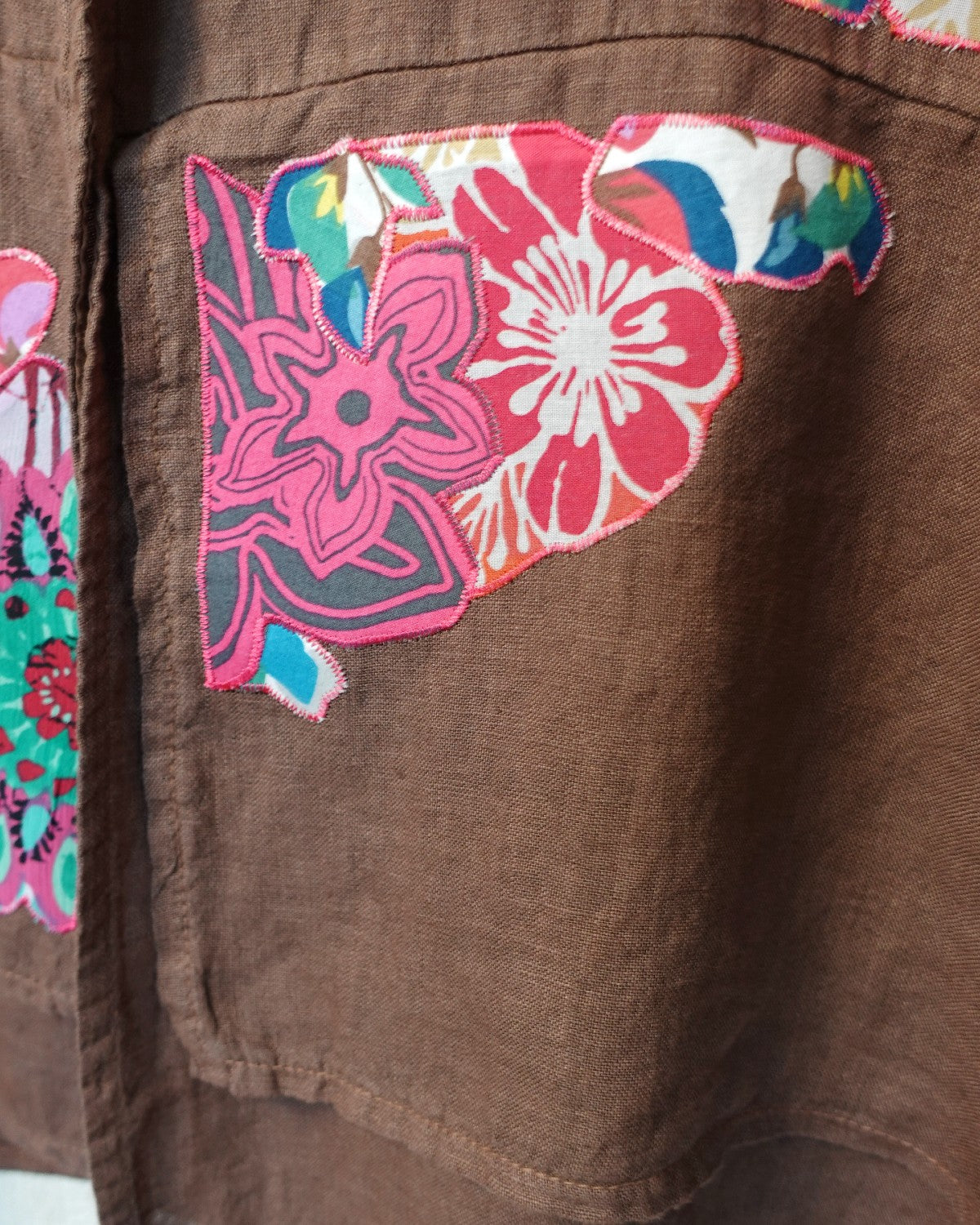 The Cleo | Brown Linen Jacket - Size 16-18