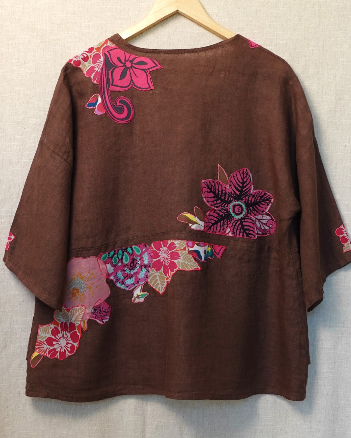 The Cleo | Brown Linen Jacket - Size 16-18