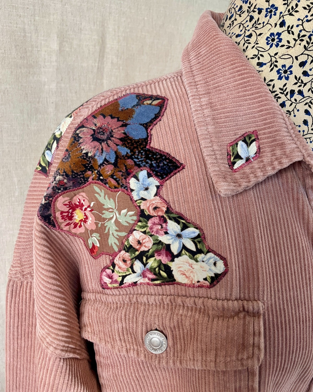 The Edith - Dusky Pink Corduroy Shacket - Size 16