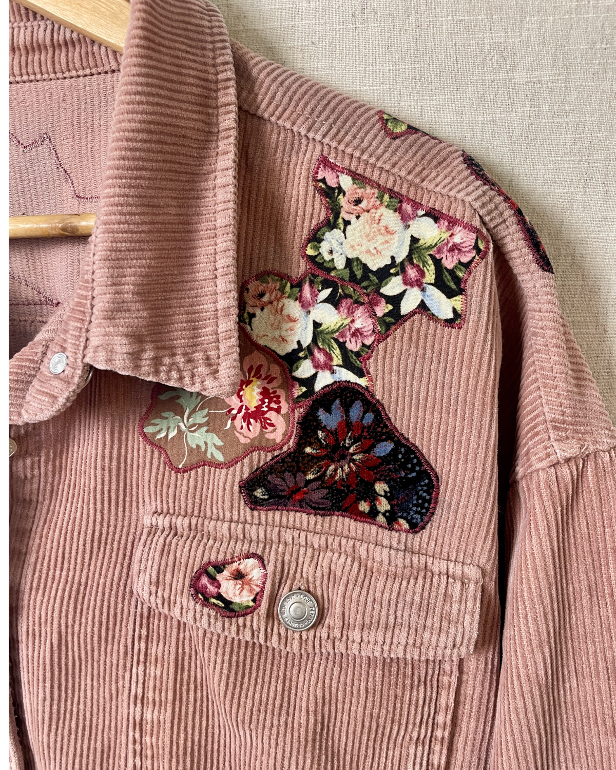 The Edith - Dusky Pink Corduroy Shacket - Size 16