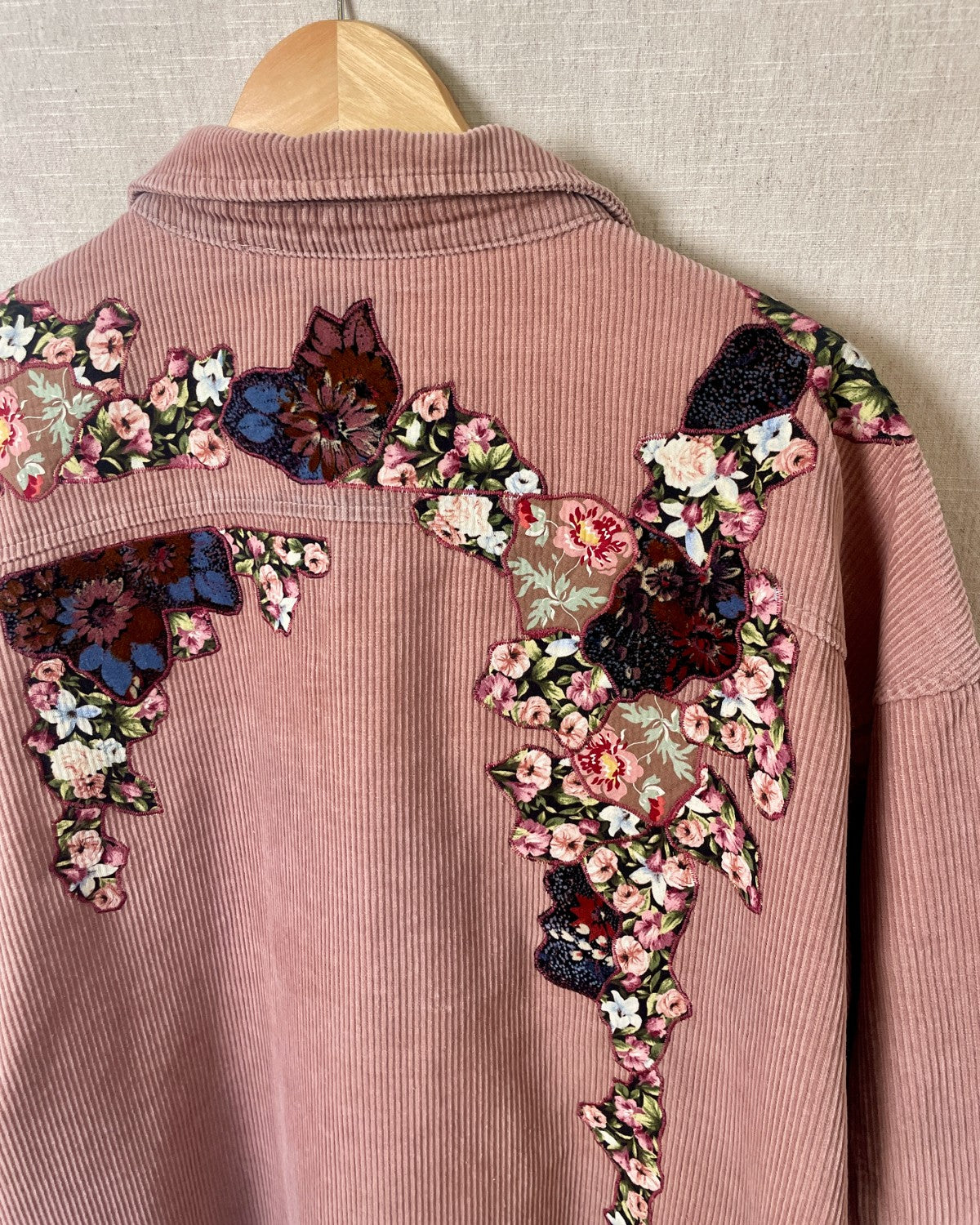 The Edith - Dusky Pink Corduroy Shacket - Size 16