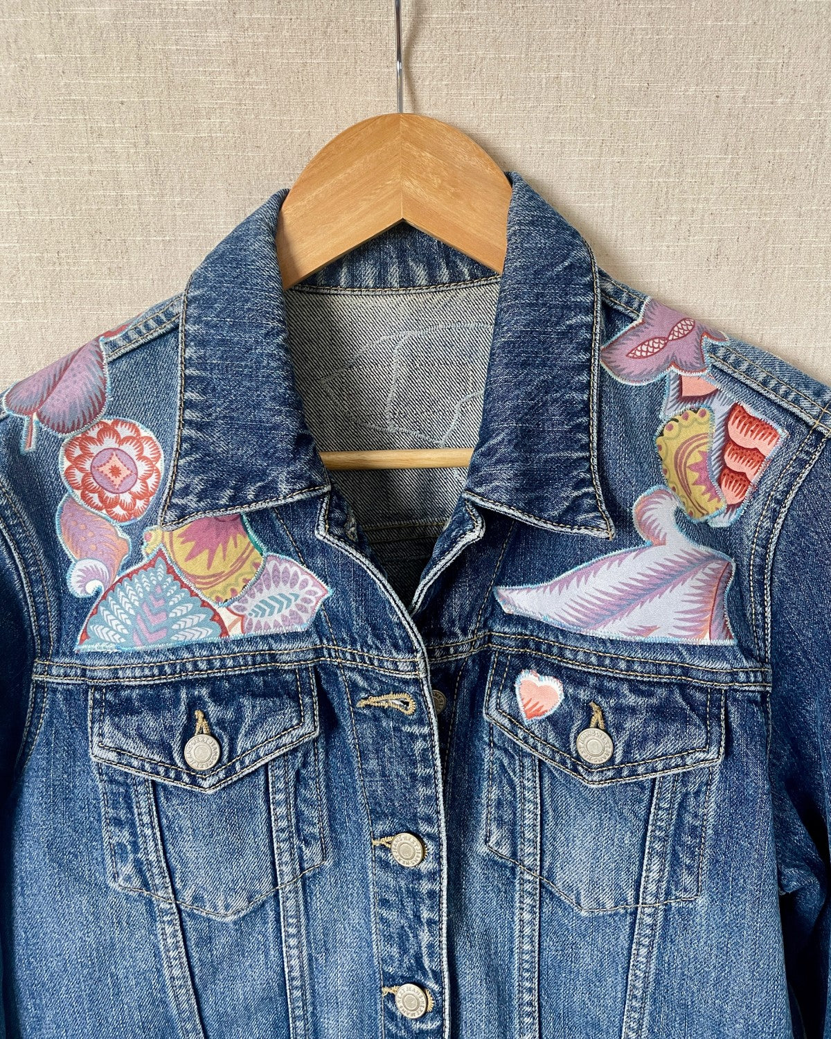 The Heather - Blue Denim Jacket - Size 10