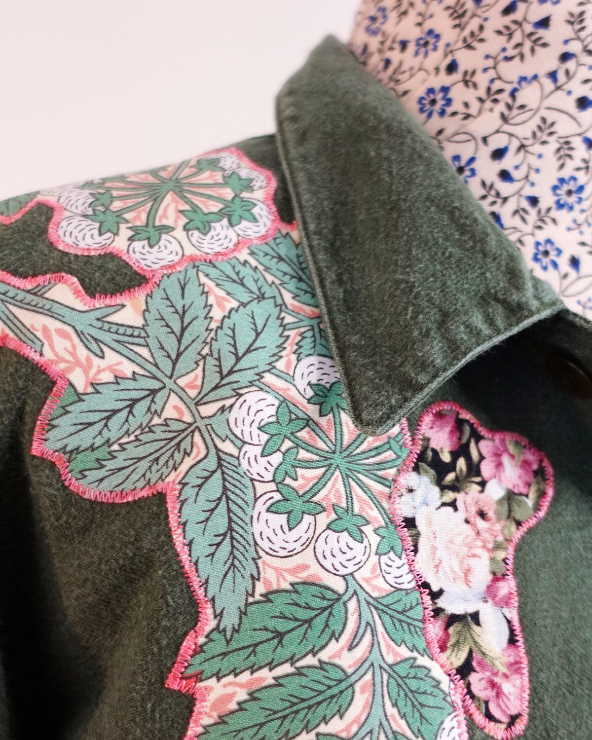 The Matilda - Green Soft Cotton Denim Jacket - Size 12-14