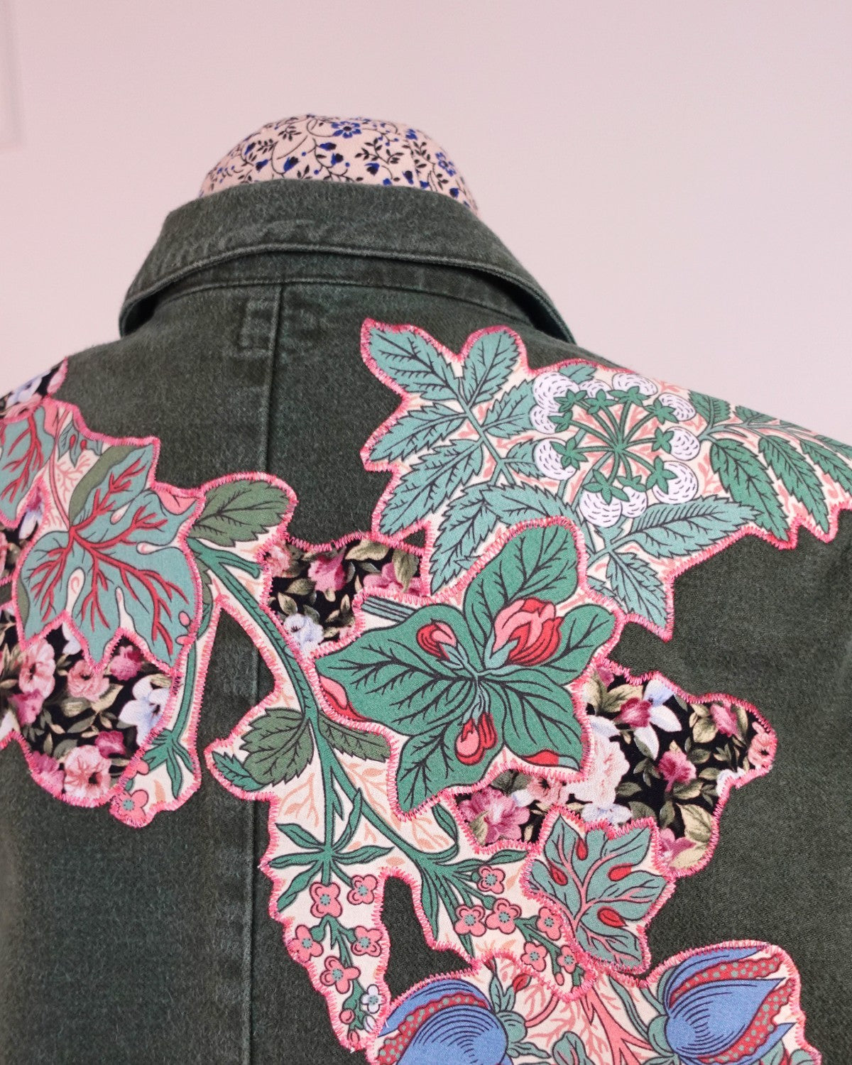 The Matilda - Green Soft Cotton Denim Jacket - Size 12-14