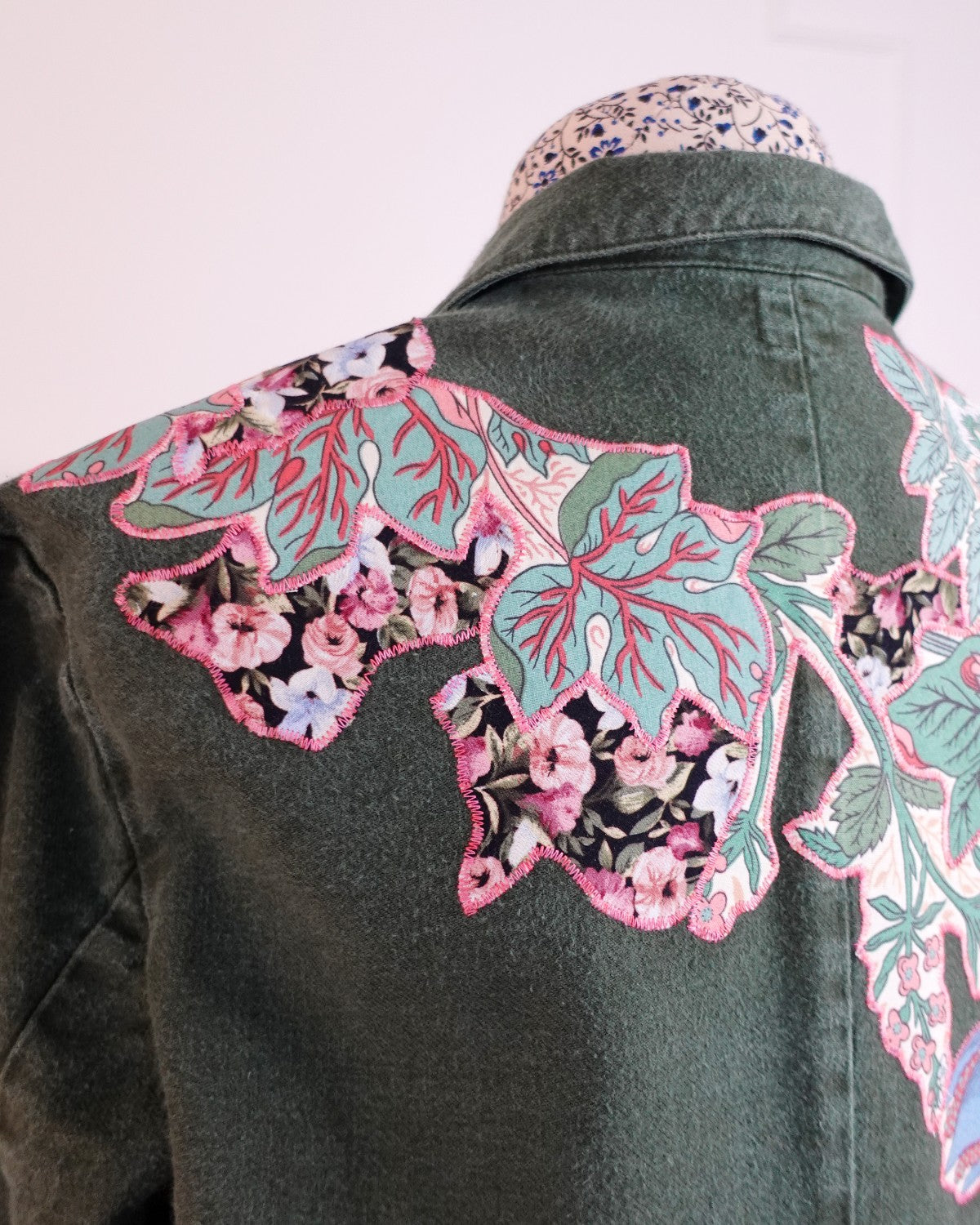 The Matilda - Green Soft Cotton Denim Jacket - Size 12-14