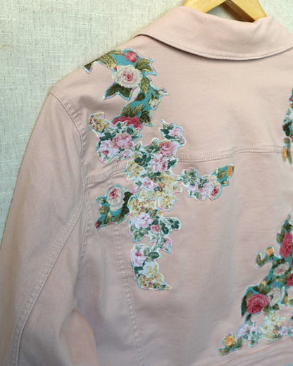 The Astrid - Soft Pink Denim Jacket - Size 16-18