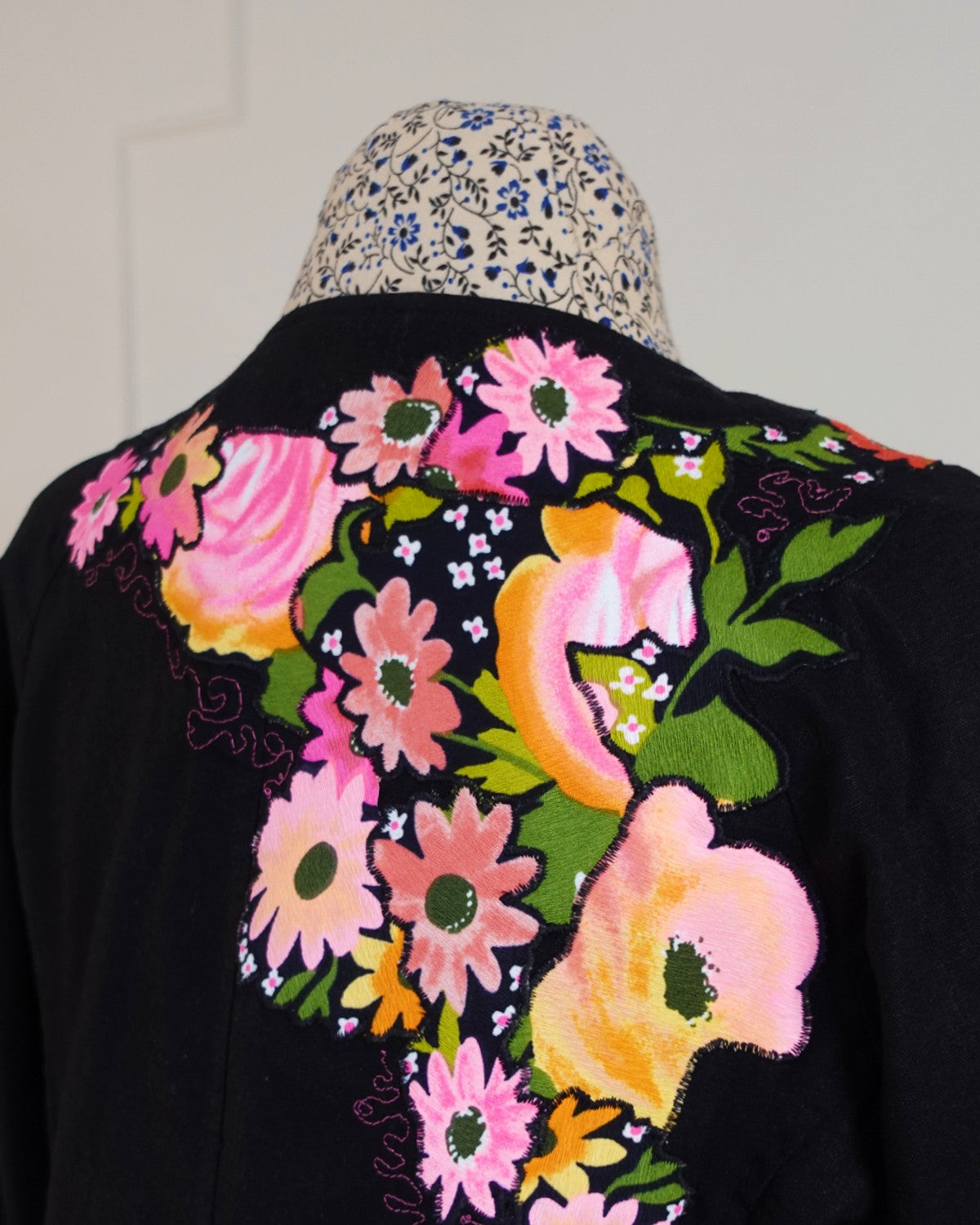 The Bonnie - Black Linen Mix Jacket - Size 12-14
