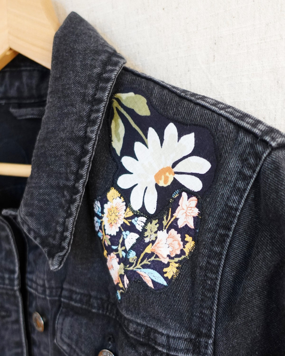 The Esme - Black Denim Jacket - Size 8-10