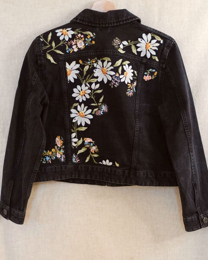 The Esme - Black Denim Jacket - Size 8-10