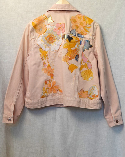 The Gloria - Pink Denim Jacket - Size 14