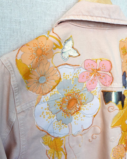 The Gloria - Pink Denim Jacket - Size 14