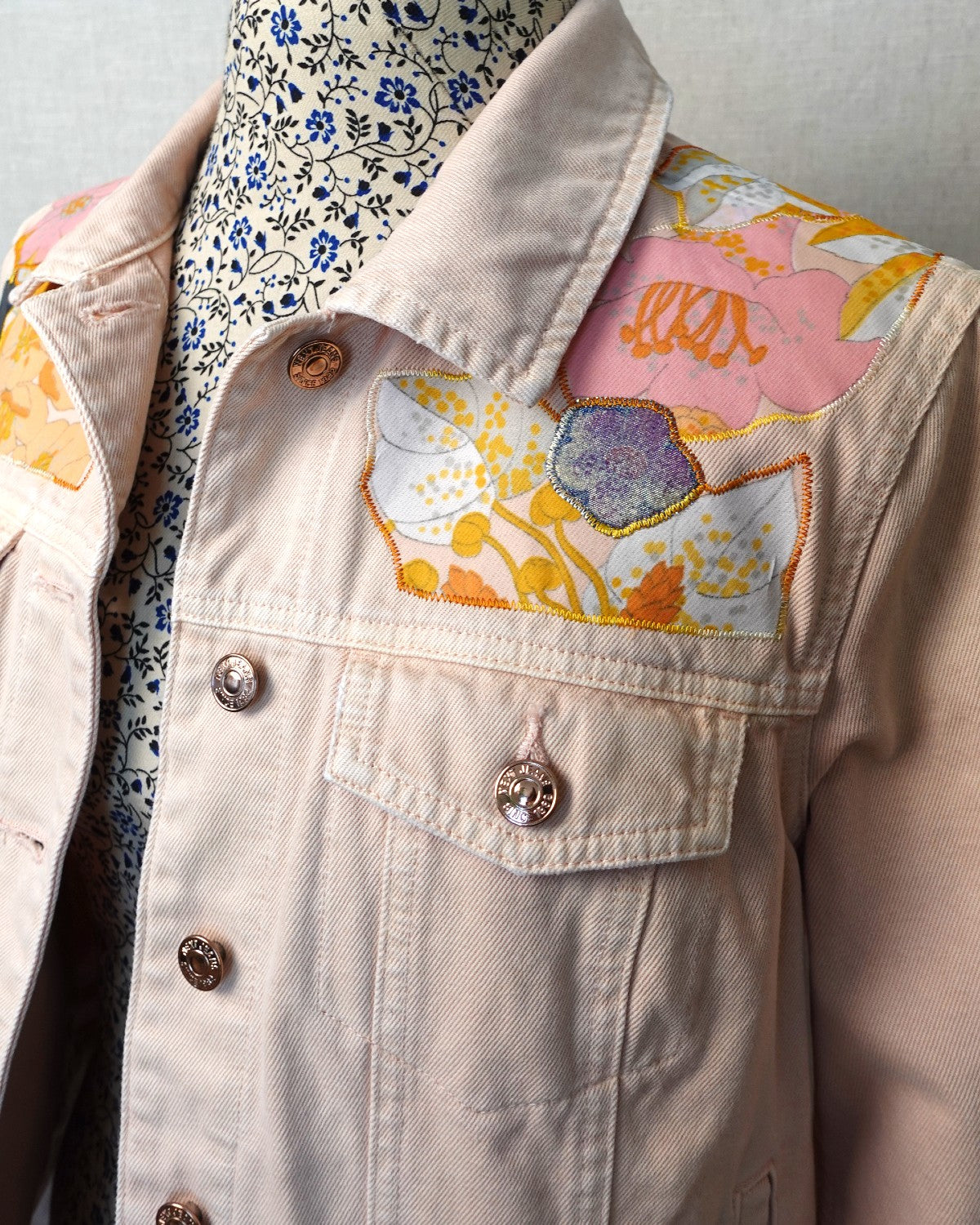 The Gloria - Pink Denim Jacket - Size 14