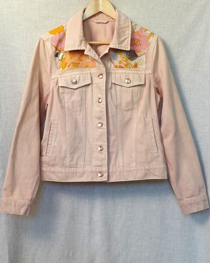 The Gloria - Pink Denim Jacket - Size 14