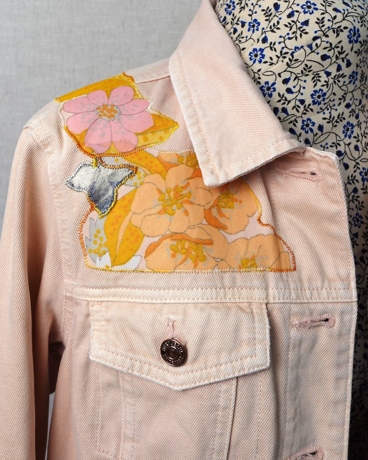 The Gloria - Pink Denim Jacket - Size 14