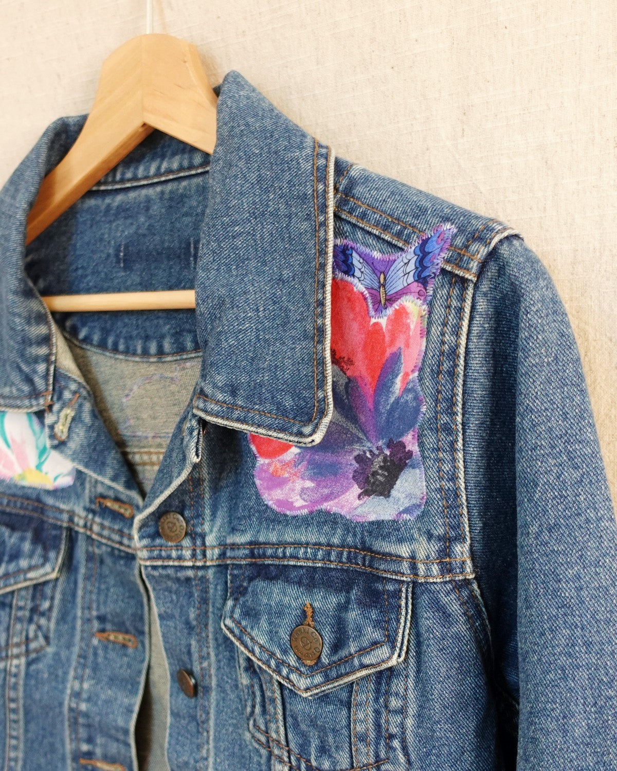 The Maeve - Dark Blue Denim Jacket - Size 10-12