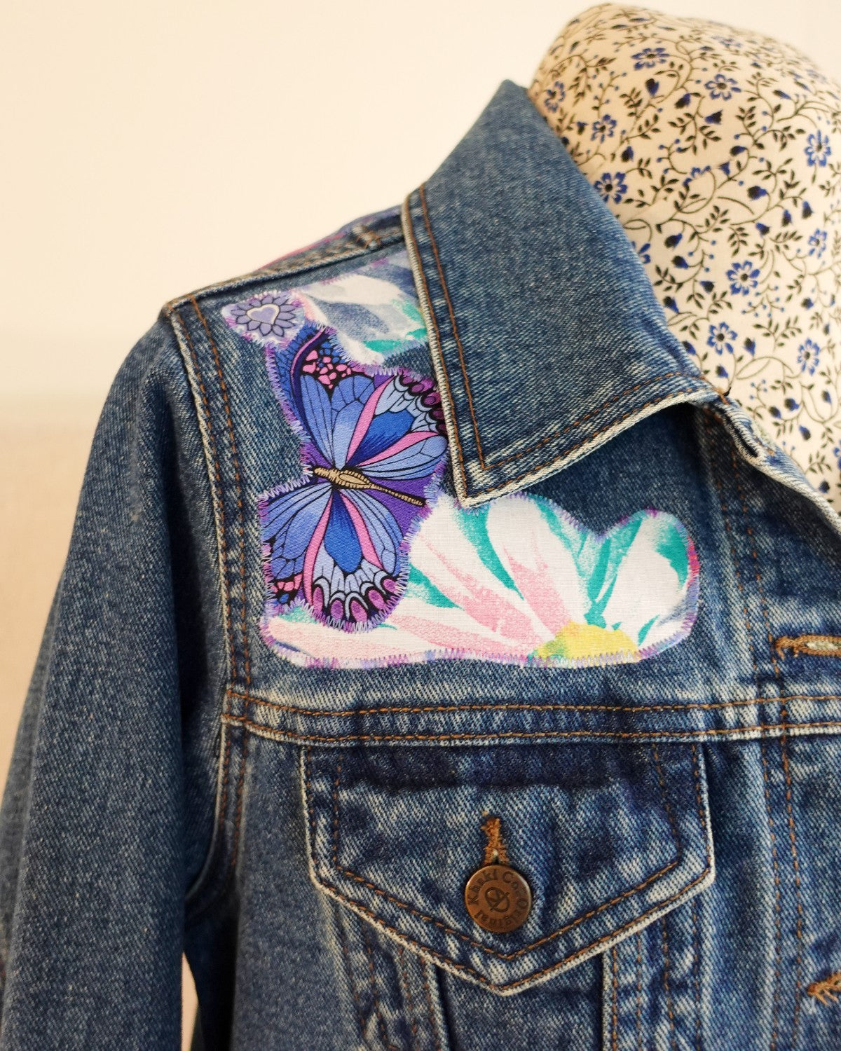 The Maeve - Dark Blue Denim Jacket - Size 10-12