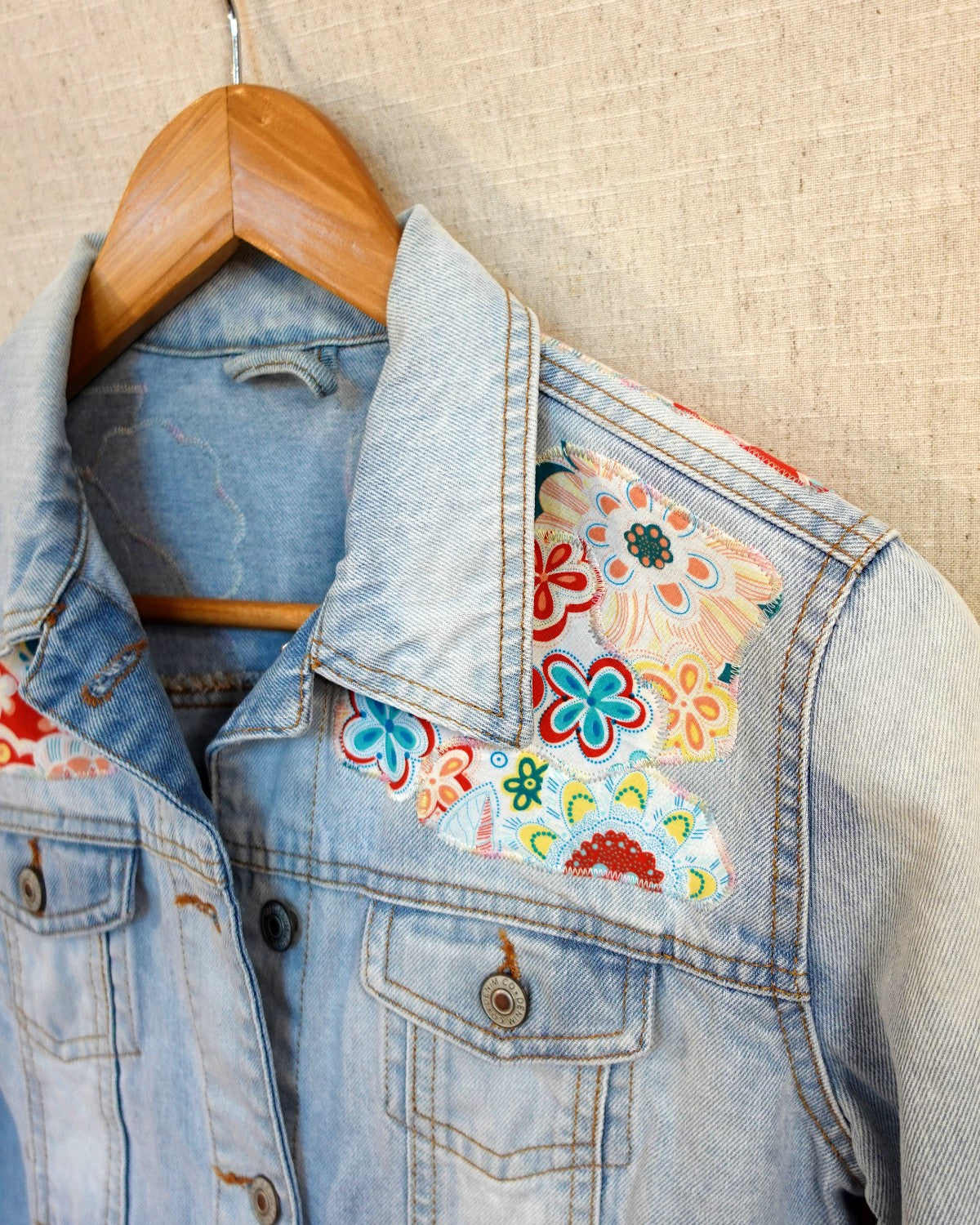 The Piper - Pale Blue Denim Jacket - Size 6