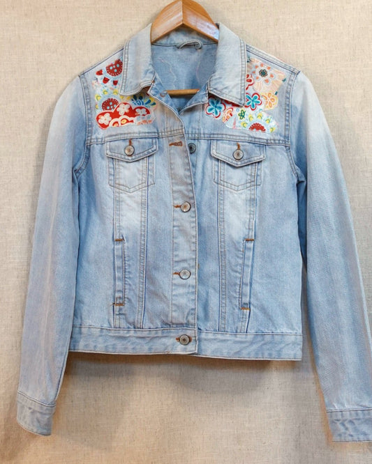 The Piper - Pale Blue Denim Jacket - Size 6