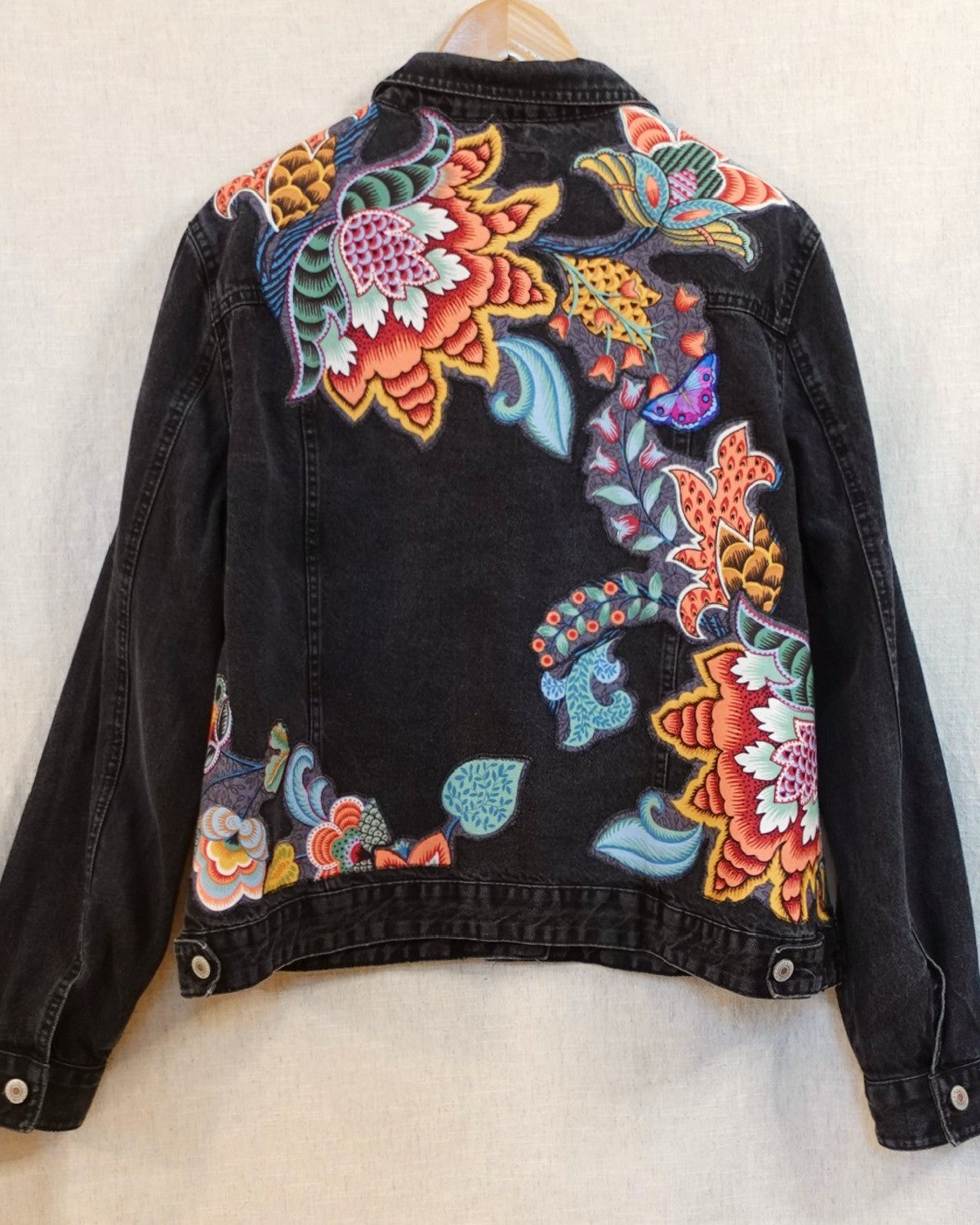 The Sukhi - Black Denim Jacket - Size 12-14