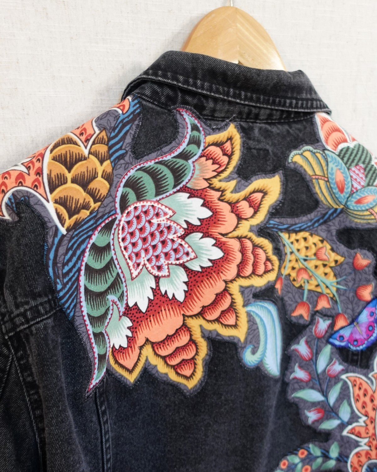 The Sukhi - Black Denim Jacket - Size 12-14