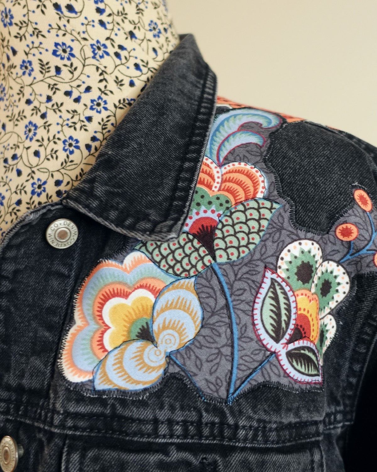 The Sukhi - Black Denim Jacket - Size 12-14