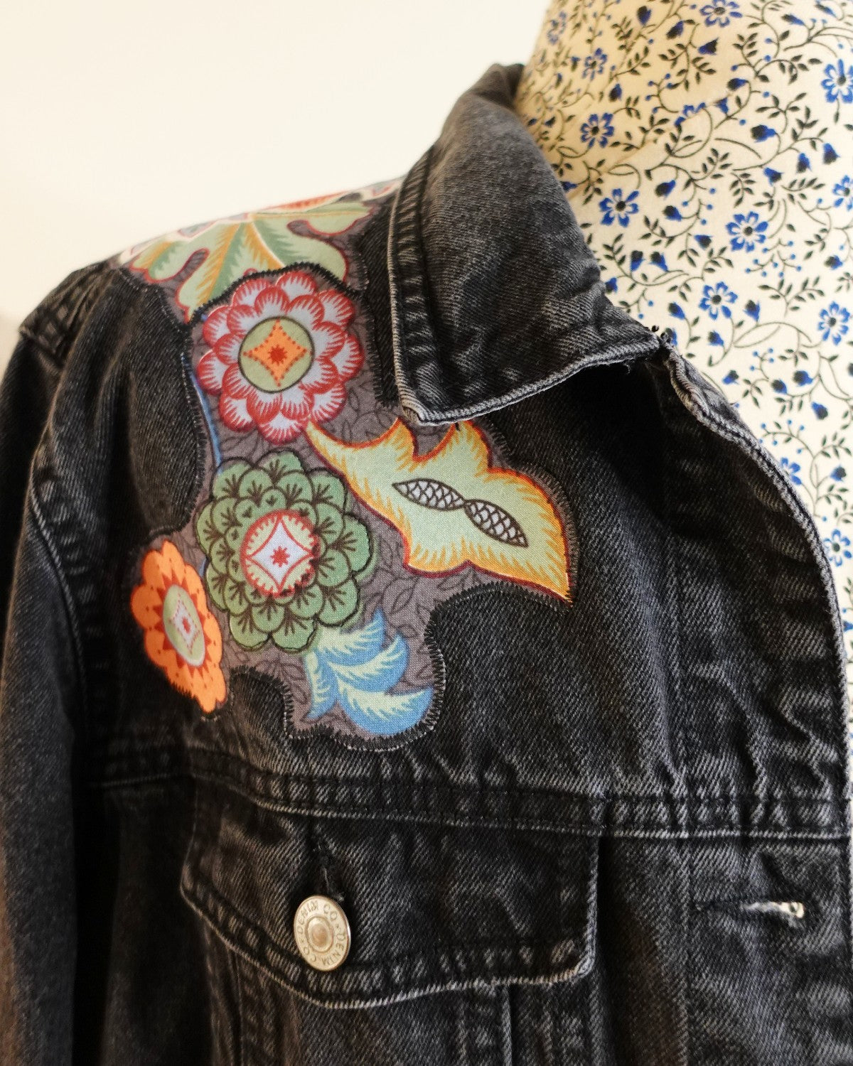 The Sukhi - Black Denim Jacket - Size 12-14